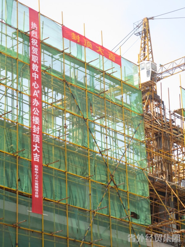 集团建设三公司承建的澄城县职教中心新校区办公楼项目顺遂封顶-易彩堂官网