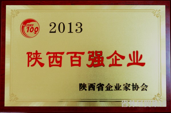 我集团再次入围2013年度陕西百强企业-易彩堂官网