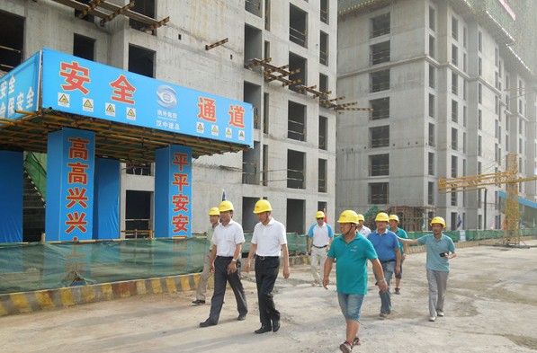 集团董事长肖玉龙视察汉建总在西安的建设工地-易彩堂官网