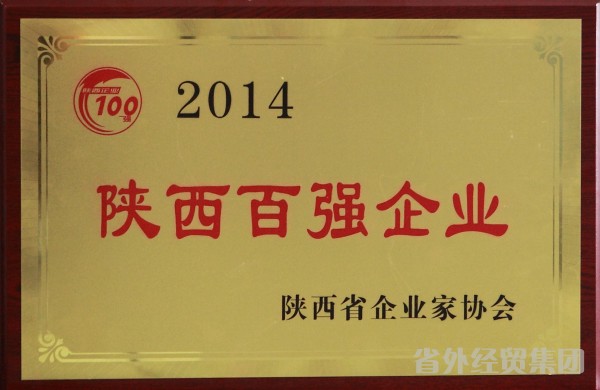 集团公司入围2014陕西企业100强-易彩堂官网