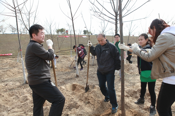 集团公司开展“奉献绿色爱心，，，，共建生态家园”义务植树活动-易彩堂官网