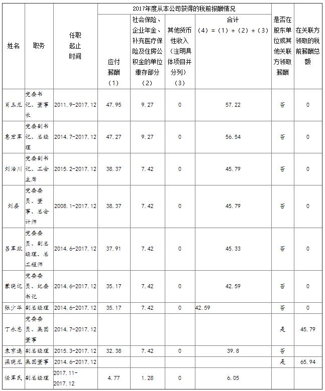 陕西省外经贸实业集团有限公司认真人2017年度薪酬情形表-易彩堂官网