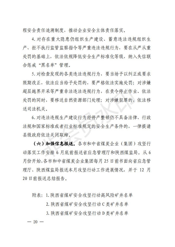 陕西省清静生产委员会关于印发全省蹊径交通煤矿危险化学品建设工程都会消防清静五项攻坚行动方案的通知-易彩堂官网