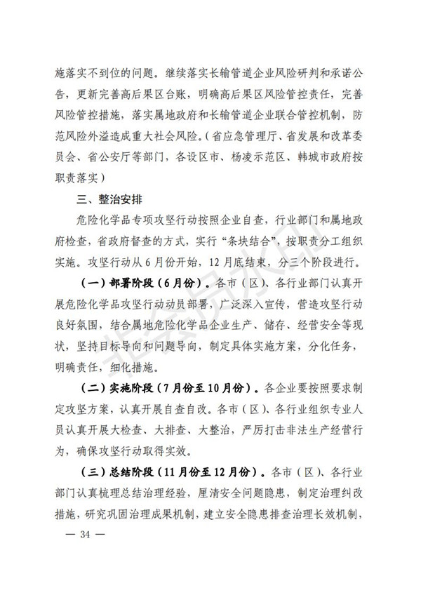 陕西省清静生产委员会关于印发全省蹊径交通煤矿危险化学品建设工程都会消防清静五项攻坚行动方案的通知-易彩堂官网