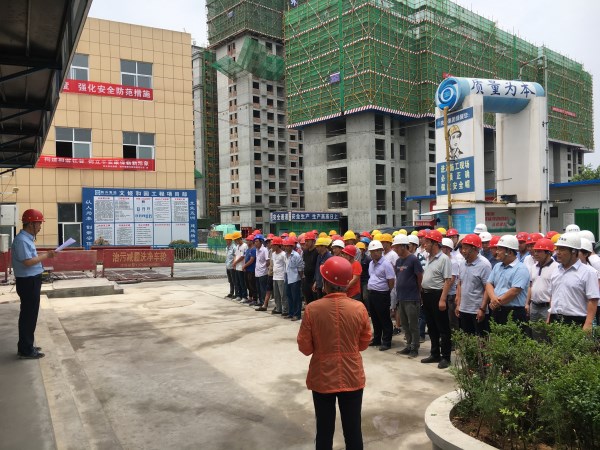 陕西省外经贸集团2019年“清静生产月”活动现场会在蓝田县文姬和园项目部举行-易彩堂官网